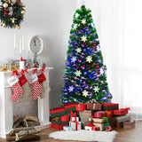 4 / 5 / 6 英尺 LED 光学人造雪花圣诞树 4 / 5 / 6 Feet LED Optic Artificial Christmas Tree with Snowflakes