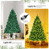 7.5 英尺 PVC 人造圣诞树，带 LED 灯 - 7.5 英尺 7.5 Feet PVC Artificial Christmas Tree with LED Lights-7.5 ft