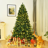 7.5 英尺 PVC 人造圣诞树，带 LED 灯 - 7.5 英尺 7.5 Feet PVC Artificial Christmas Tree with LED Lights-7.5 ft