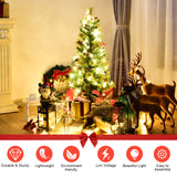 3'/4'/5' LED 圣诞入口树带红色浆果松果 - 3' 3'/4'/5' LED Christmas Entrance Tree w/ Red Berries Pine Cones-3'