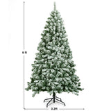 6 英尺雪绒人造圣诞树，铰接有 928 个尖端 6 Feet Snow Flocked Artificial Christmas Tree Hinged with 928 Tips