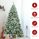 6 英尺雪绒人造圣诞树，铰接有 928 个尖端 6 Feet Snow Flocked Artificial Christmas Tree Hinged with 928 Tips