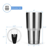 30 盎司不锈钢不倒翁杯双层真空保温杯带盖 30oz Stainless Steel Tumbler Cup Double Wall Vacuum Insulated Mug with Lid