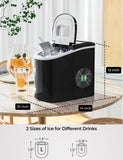 迷你便携式紧凑型电动制冰机-黑色 Mini Portable Compact Electric Ice Maker Machine-Black