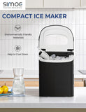 迷你便携式紧凑型电动制冰机-黑色 Mini Portable Compact Electric Ice Maker Machine-Black