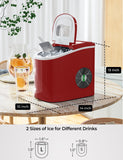 迷你便携式紧凑型电动制冰机-红色 Mini Portable Compact Electric Ice Maker Machine-Red