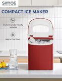 迷你便携式紧凑型电动制冰机-红色 Mini Portable Compact Electric Ice Maker Machine-Red