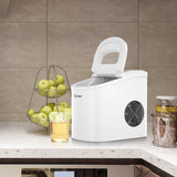 迷你便携式紧凑型电动制冰机-白色 Mini Portable Compact Electric Ice Maker Machine-White