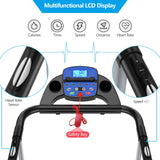 带液晶显示屏和心率传感器的电动折叠跑步机 Electric Foldable Treadmill with LCD Display and Heart Rate Sensor