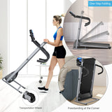 带液晶显示屏和心率传感器的电动折叠跑步机 Electric Foldable Treadmill with LCD Display and Heart Rate Sensor