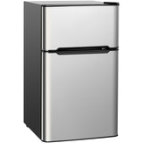 3.2 立方英尺紧凑型不锈钢冰箱-灰色 3.2 cu ft. Compact Stainless Steel Refrigerator-Gray