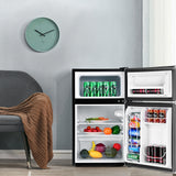 3.2 立方英尺紧凑型不锈钢冰箱-灰色 3.2 cu ft. Compact Stainless Steel Refrigerator-Gray