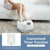 蒸汽足部水疗按摩器，带 3 级加热级别和定时器 - 白色 Steam Foot Spa Massager With 3 Heating Levels and Timers-White