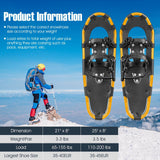 带灵活枢轴系统的 4 合 1 轻质地形雪鞋 - 21 英寸 4-in-1 Lightweight Terrain Snowshoes with Flexible Pivot System-21 inches