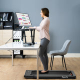 双屏二合一电动折叠跑步机-黑色 2-in-1 Electric Motorized Folding Treadmill with Dual Display-Black