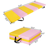 6 英尺 x 2 英尺 x 2.5 英寸 3 折体操翻滚健身垫 6 Feet x 2 Feet x 2.5 Inch 3-Fold Gymnastics Tumbling Fitness Mat