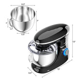 6.3 夸脱 6 速 660W 倾斜头立式搅拌机 - 黑色 6.3 Qt 6 Speed 660W Tilt-Head Food Stand Mixer-Black