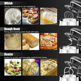 6.3 夸脱 6 速 660W 倾斜头立式搅拌机 - 黑色 6.3 Qt 6 Speed 660W Tilt-Head Food Stand Mixer-Black