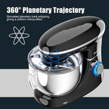 6.3 夸脱 6 速 660W 倾斜头立式搅拌机 - 黑色 6.3 Qt 6 Speed 660W Tilt-Head Food Stand Mixer-Black