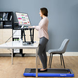 双显示屏二合一电动健康健身折叠跑步机-蓝色 2-in-1 Electric Motorized Health and Fitness Folding Treadmill with Dual Display-Blue