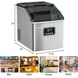 48 磅不锈钢自洁式制冰机，带 LCD 显示屏 48 lbs Stainless Self-Clean Ice Maker with LCD Display