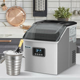 48 磅不锈钢自洁式制冰机，带 LCD 显示屏 48 lbs Stainless Self-Clean Ice Maker with LCD Display