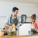 48 磅不锈钢自洁式制冰机，带 LCD 显示屏 48 lbs Stainless Self-Clean Ice Maker with LCD Display