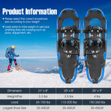 21/25/30 英寸轻型地形雪鞋，带灵活枢轴系统 - 21 英寸 21/25/30 Inch Lightweight Terrain Snowshoes with Flexible Pivot System-21 inches