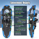 21/25/30 英寸轻型地形雪鞋，带灵活枢轴系统 - 21 英寸 21/25/30 Inch Lightweight Terrain Snowshoes with Flexible Pivot System-21 inches