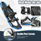 21/25/30 英寸轻型地形雪鞋，带灵活枢轴系统 - 21 英寸 21/25/30 Inch Lightweight Terrain Snowshoes with Flexible Pivot System-21 inches