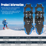 21/25/30 英寸轻型地形雪鞋，带灵活枢轴系统 - 25 英寸 21/25/30 Inch Lightweight Terrain Snowshoes with Flexible Pivot System-25 inches