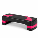 31英寸可调节运动有氧踏步机带防滑垫-粉色 31 Inch Adjustable Exercise Aerobic Stepper with Non-Slip Pads-Pink