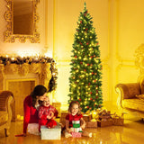 6.5 英尺预亮铰链铅笔圣诞树 6.5 Feet Pre-lit Hinged Pencil Christmas Tree