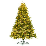 6.5 英尺预亮雪植铰链人造圣诞树 6.5 Feet Pre-lit Snow Flocked Hinged Artificial Christmas Tree