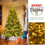 6.5 英尺预亮雪植铰链人造圣诞树 6.5 Feet Pre-lit Snow Flocked Hinged Artificial Christmas Tree