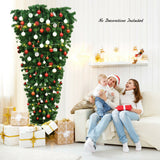 7 英尺无灯倒置人造圣诞树 7 Feet Unlit Upside Down Artificial Christmas Tree