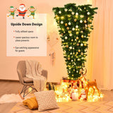 7 英尺无灯倒置人造圣诞树 7 Feet Unlit Upside Down Artificial Christmas Tree