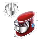 6.3 夸脱倾斜头食品立式搅拌机 6 速 660W-红色 6.3 Quart Tilt-Head Food Stand Mixer 6 Speed 660W-Red