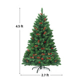 4.5 英尺预亮铰链圣诞树，带 300 个 LED 灯 4.5 Feet Pre-lit Hinged Christmas Tree with 300 LED Lights