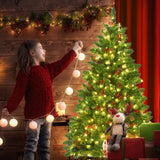 4.5 英尺预亮铰链圣诞树，带 300 个 LED 灯 4.5 Feet Pre-lit Hinged Christmas Tree with 300 LED Lights