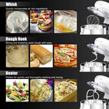 6.3 夸脱倾斜头食品立式搅拌机 6 速 660W-白色 6.3 Quart Tilt-Head Food Stand Mixer 6 Speed 660W-White