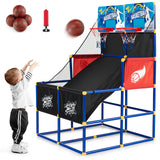 儿童街机篮球游戏套装，带 4 个篮球和打气筒 Kids Arcade Basketball Game Set with 4 Basketballs and Ball Pump