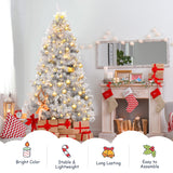 6 英尺铰链不发光人造银色金属丝圣诞树，带金属支架 6 Feet Hinged Unlit Artificial Silver Tinsel Christmas Tree with Metal Stand