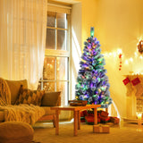 带遥控灯的预亮铰链圣诞树 - 6' Pre-Lit Hinged Christmas Tree with Remote Control Lights-6'