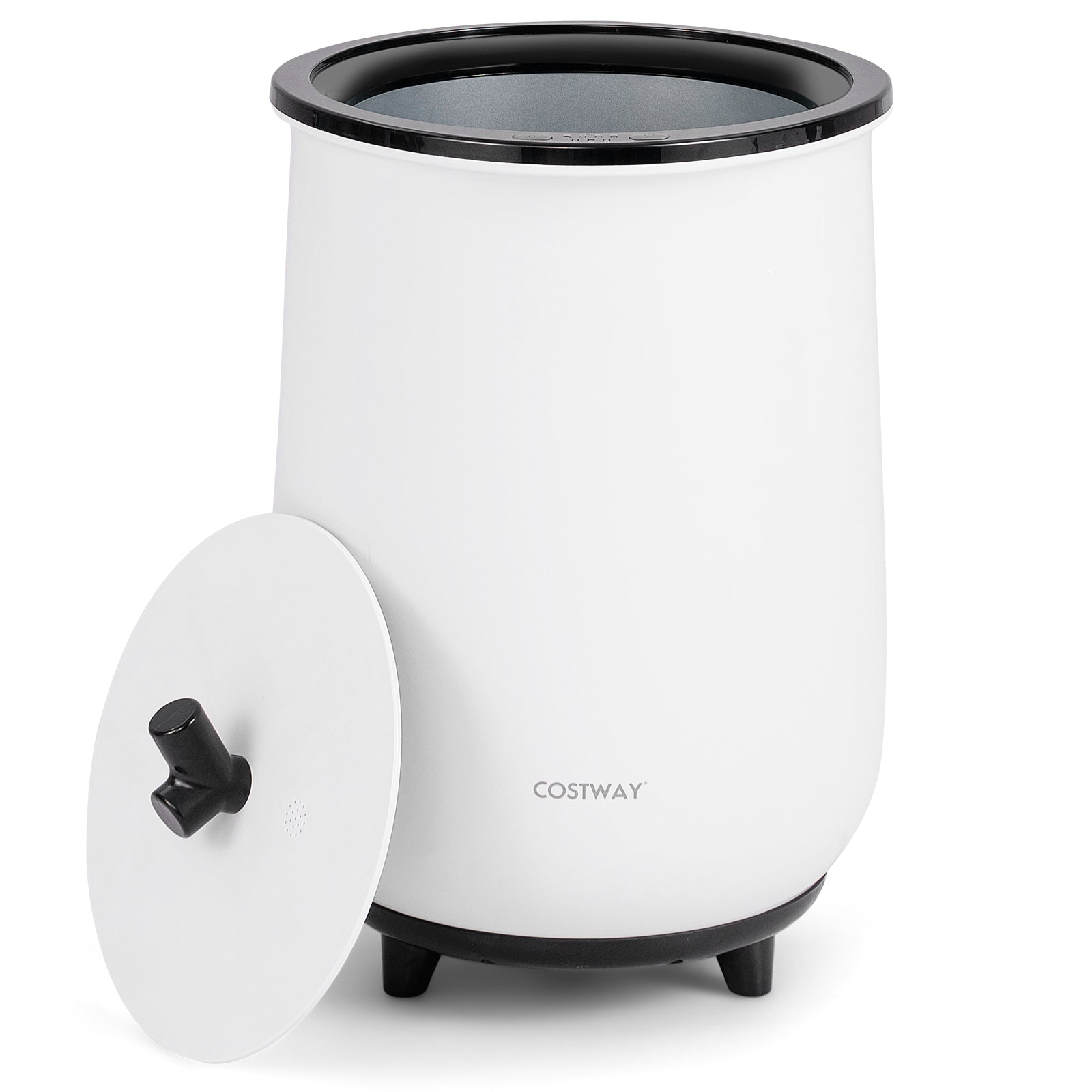 23L大号豪华桶式毛巾架带香盘架-黑色 23L Large Luxury Bucket-Style Towel Warmer with Fragrant Disc Holder-Black