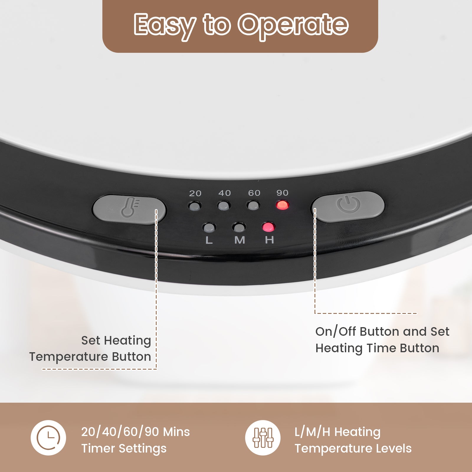 23L大号豪华桶式毛巾架带香盘架-黑色 23L Large Luxury Bucket-Style Towel Warmer with Fragrant Disc Holder-Black