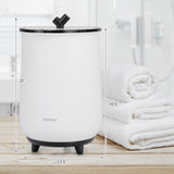 23L大号豪华桶式毛巾架带香盘架-黑色 23L Large Luxury Bucket-Style Towel Warmer with Fragrant Disc Holder-Black