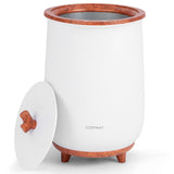 23L大号豪华桶式毛巾架带香盘架-咖啡 23L Large Luxury Bucket-Style Towel Warmer with Fragrant Disc Holder-Coffee