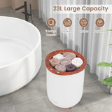 23L大号豪华桶式毛巾架带香盘架-咖啡 23L Large Luxury Bucket-Style Towel Warmer with Fragrant Disc Holder-Coffee