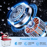 300W商用双刀片带安全开关碎冰机-红色 300W Commercial Ice Crusher with Dual Blades and Safety Switch-Red
